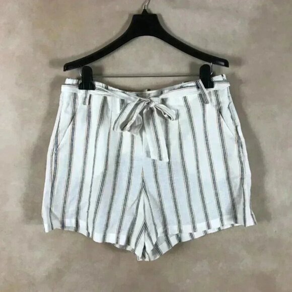 1.STATE Linen/Cotton Summer Striped Shorts, 12 - Picture 6 of 7